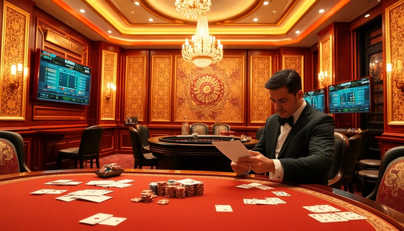 Engaging KEONHACAI betting scene with a luxurious gambling table and exciting game elements.