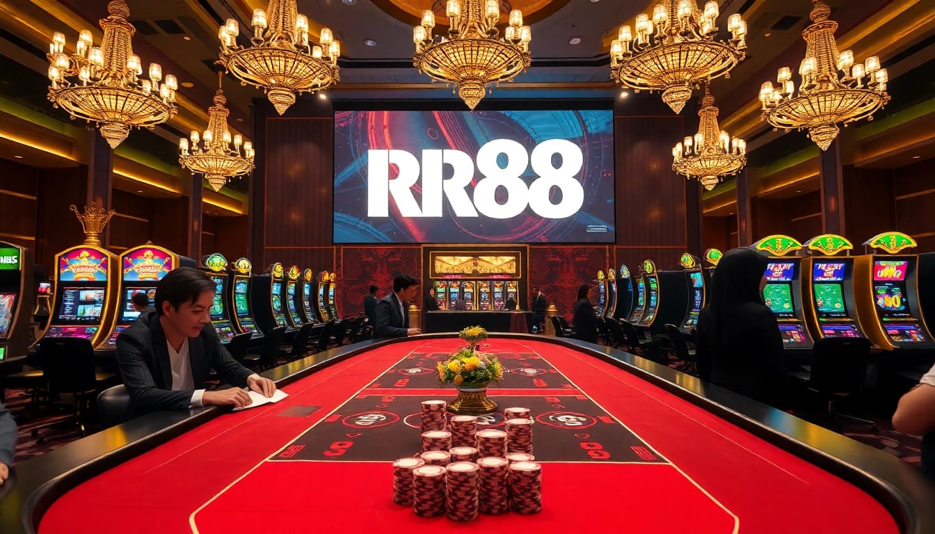 Experience the thrill of winning at RR88 with luxurious casino games and vibrant atmosphere.