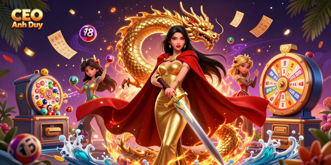Experience the excitement of gaming with CEO Anh Duy guiding strategies in a vibrant casino atmosphere.