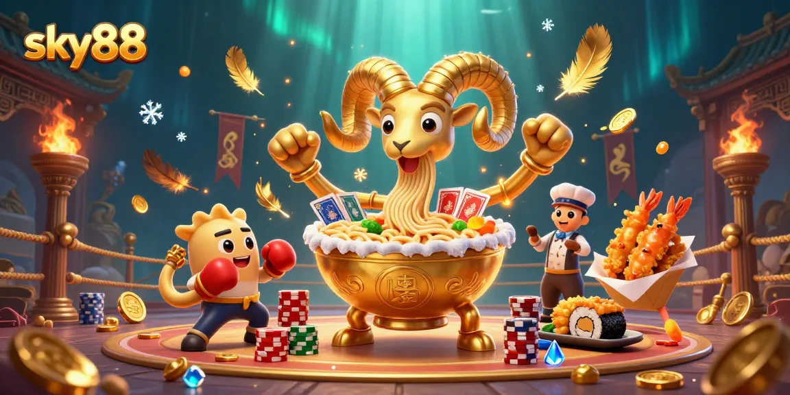 Engage with the exciting world of sky88, featuring colorful animated casino characters in action.
