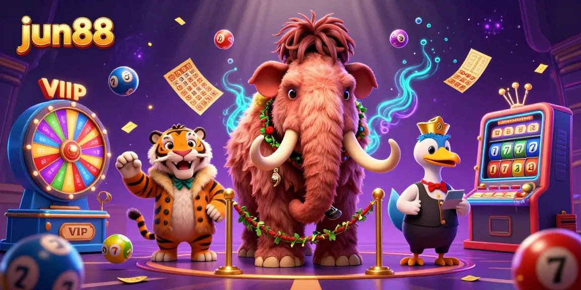 Experience the excitement of jun88 with a 3D cartoon casino scene featuring vibrant elements and characters.