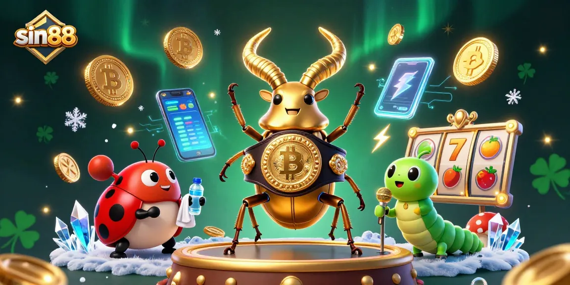 Experience thrilling wins at sin88 with a vibrant 3D casino showdown featuring crypto elements.