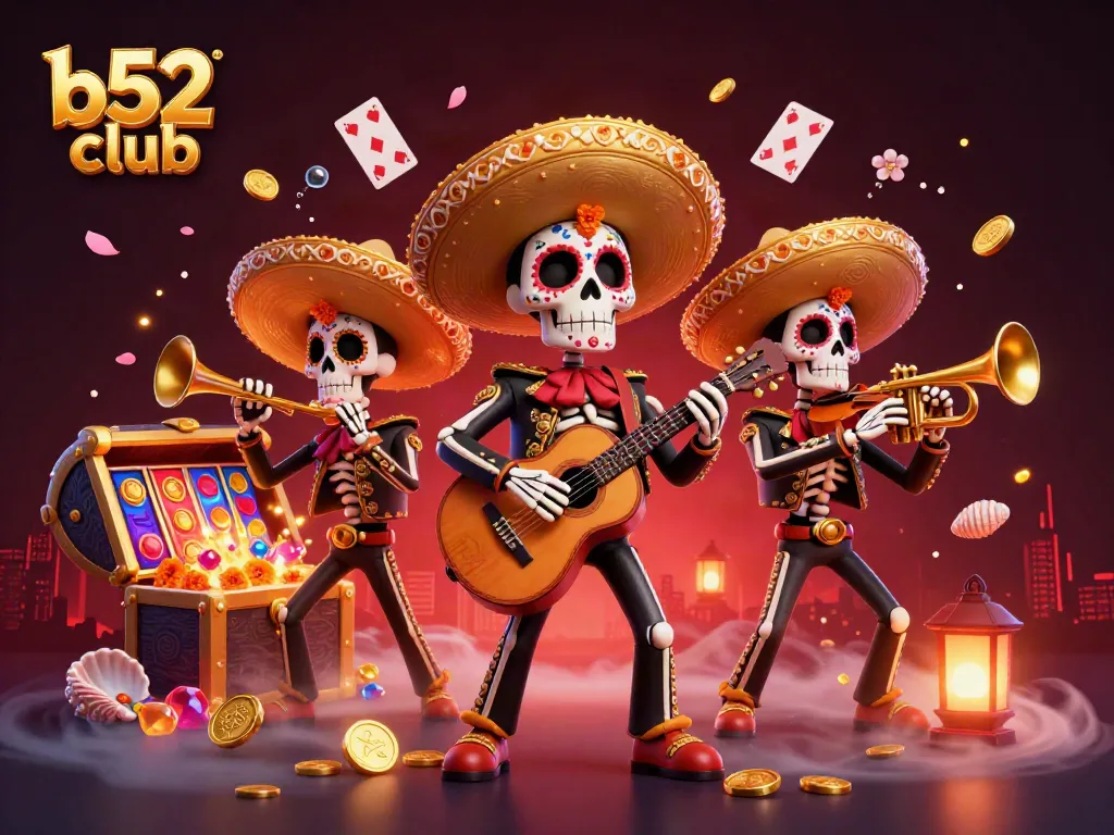 Engage in thrilling gameplay at b52 club with dynamic 3D cartoon characters and vibrant casino elements.