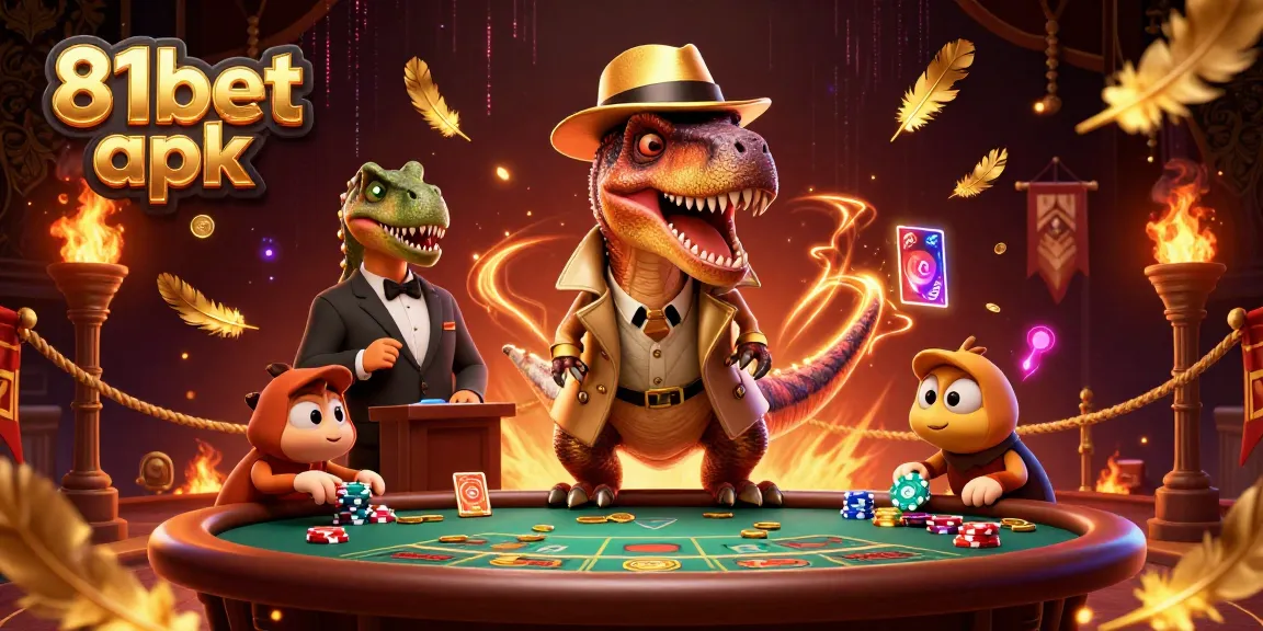 Engage with the vibrant 81bet apk gaming scene featuring exciting casino characters and elements.