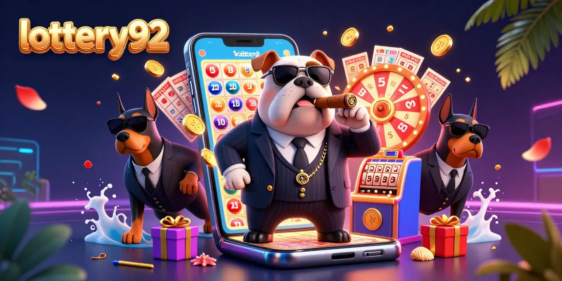 Experience the thrill of lottery92 with a vibrant mafia scene portraying excitement and wealth.
