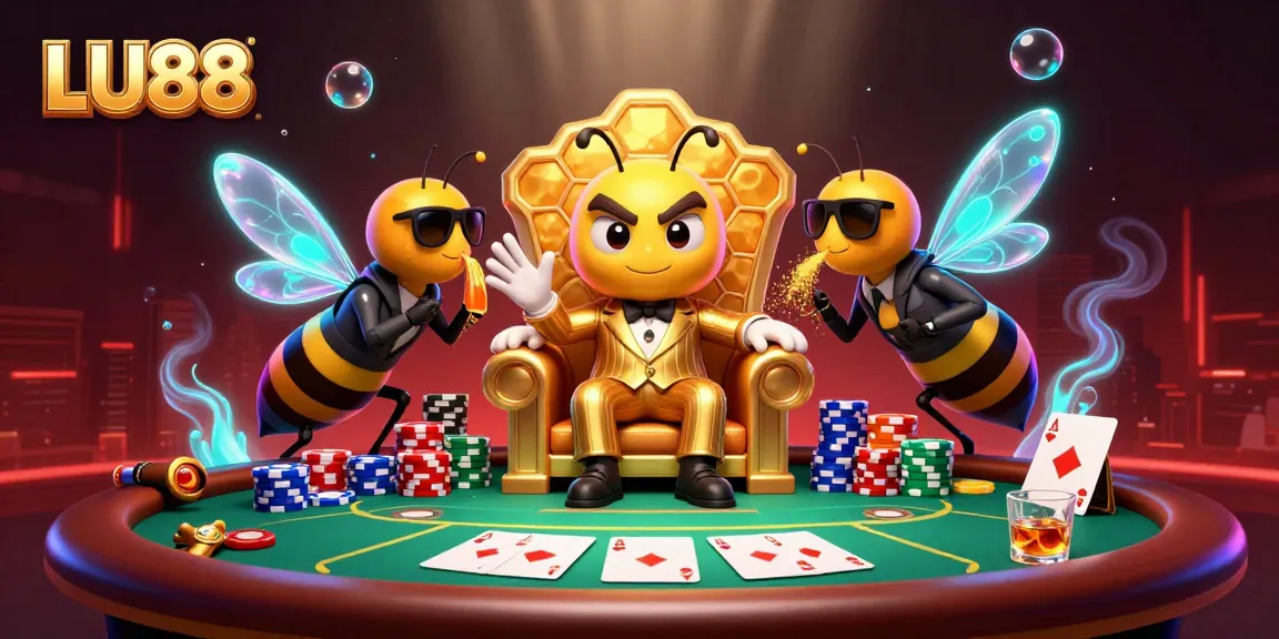LU88 brings players to the thrilling poker scene with a cartoon mob boss and stunning casino elements.