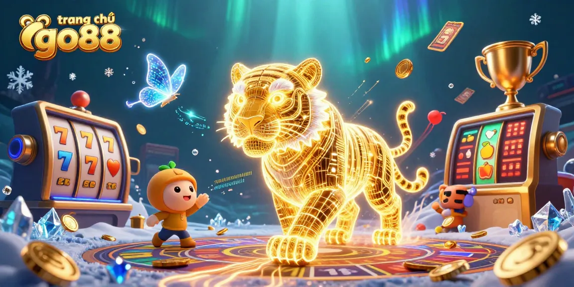 Experience immersive gaming at trang chủ go88 with dynamic golden tiger and slot reels.