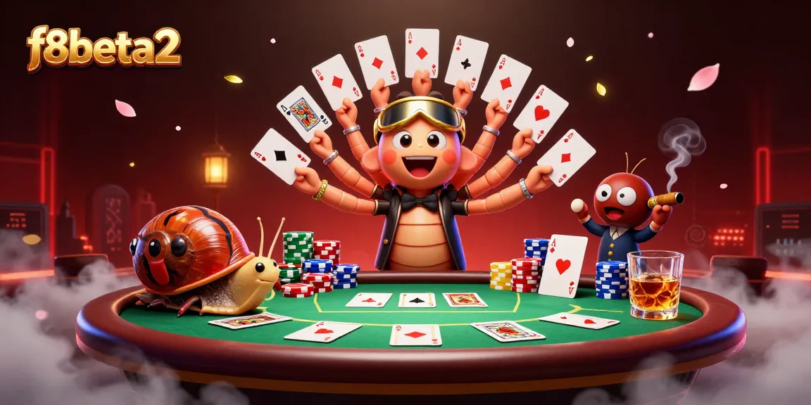 Engage in thrilling gameplay at f8beta2 with a 3D dealer and high-stakes poker atmosphere.