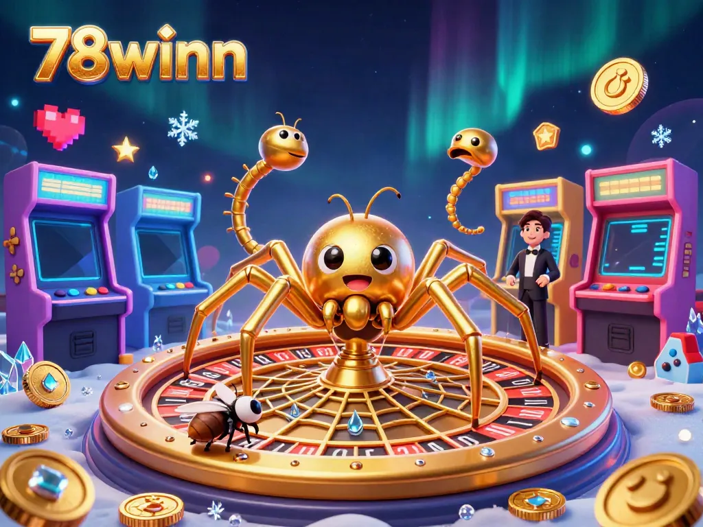 Experience thrilling gambling at 78winn with cartoon characters animated in a casino setting.