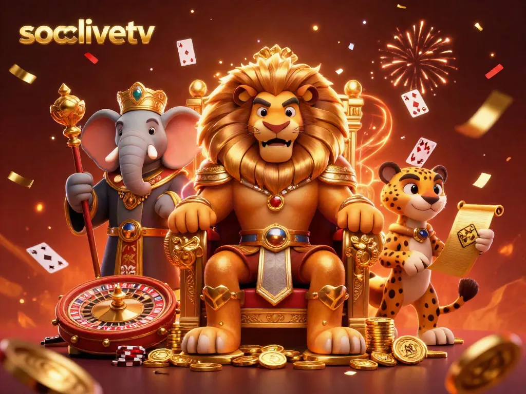 Socolivetv engaging in exhilarating casino action with vibrant characters and dynamic betting elements.