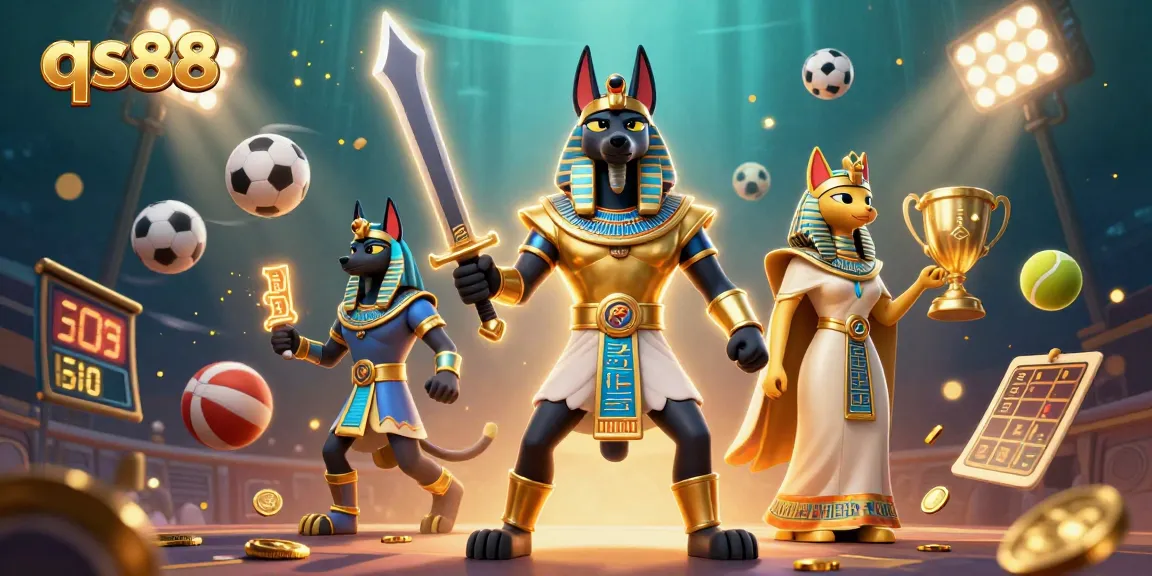 Experience dynamic betting action with qs88, featuring vibrant 3D gambling elements and colorful characters.