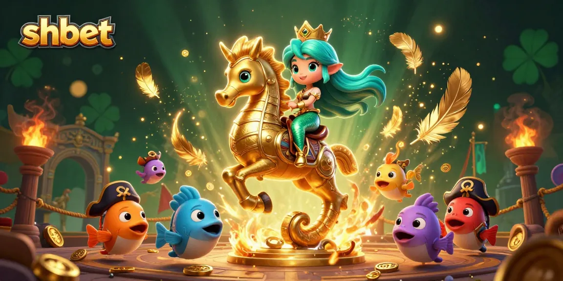 Spin fortune with shbet at this vibrant gambling scene featuring an enchanting mermaid and lively elements