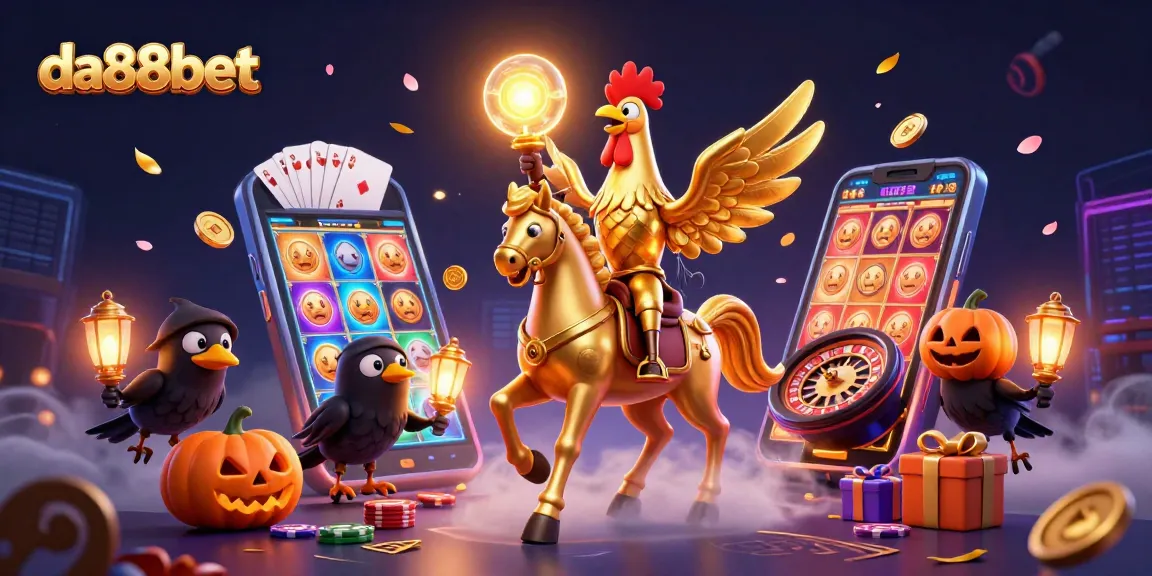Experience the thrilling atmosphere of da88bet with vibrant casino elements and dynamic characters.
