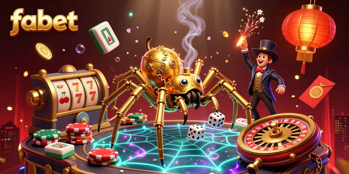 Engage with fabet's thrilling slot gaming experience in a dynamic steampunk illustration.