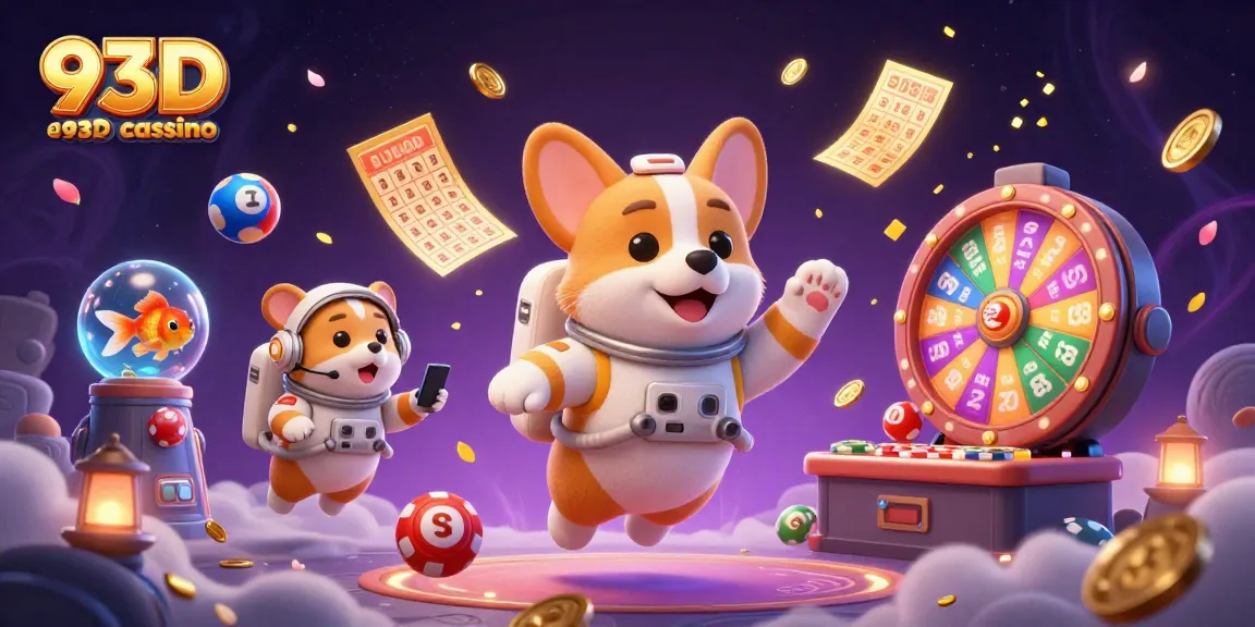 Jogue no 93D entrar 93D cassino com um corgi astronauta em um cassino espacial repleto de diversão.
