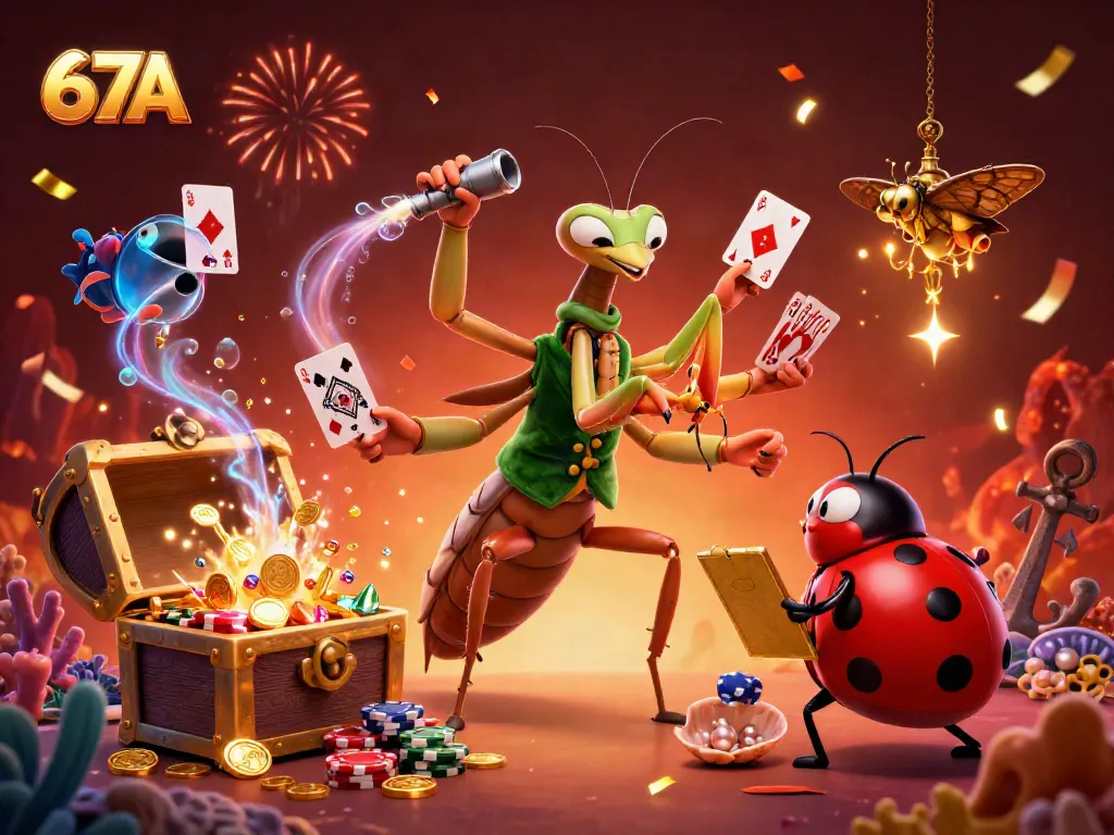 Experience thrilling casino action with 67A featuring vibrant characters and dynamic gaming elements.