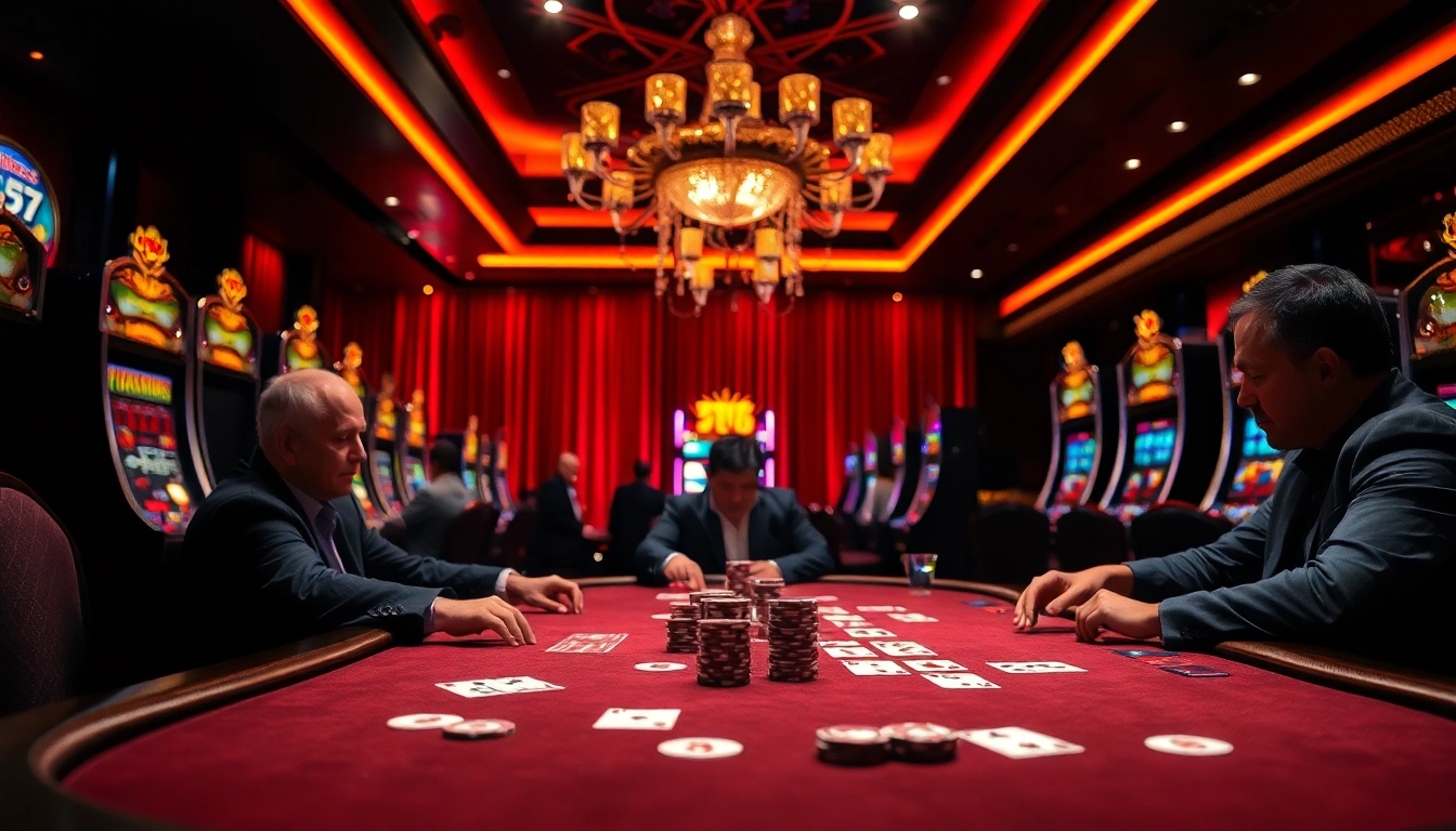 Pasang taruhan dengan pgbet link sambil bermain poker di kasino yang megah.