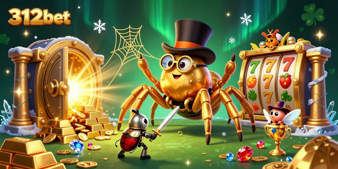 Experience the vibrant 312bet casino scene with colorful slots and dynamic characters in action.
