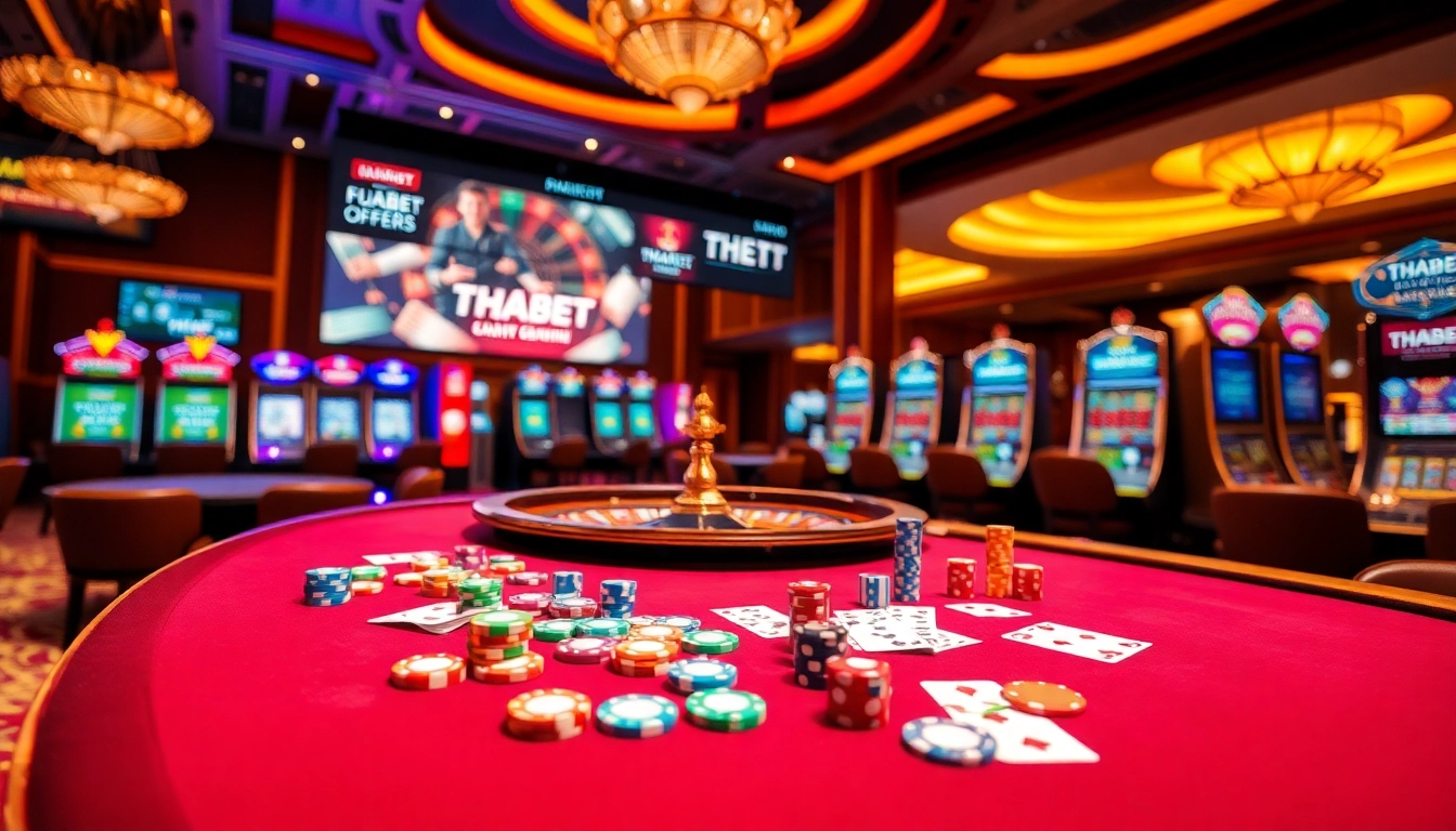 Experience thrilling gameplay at THABET with vibrant casino tables and exciting promotions.