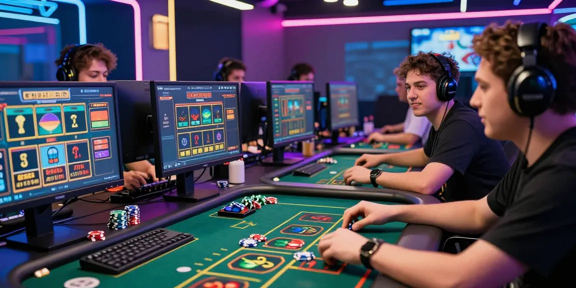 Player enjoying live casino games at HAYWIN with vibrant graphics and neon lights