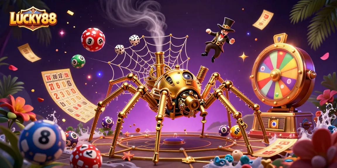 LUCKY88 captivates players with a lively scene of a gambling-themed steampunk world rich in details.