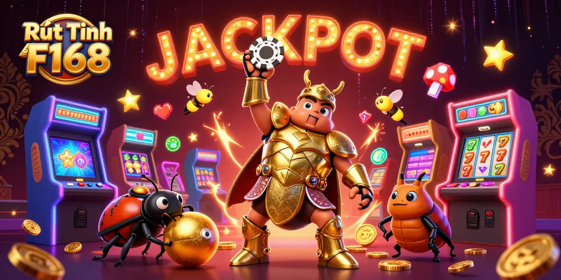 Experience Rút Tiền F168 with winning strategies and high-energy gaming elements in a vibrant 3D illustration.