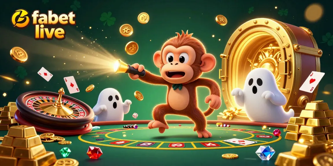 Experience fabet live action as a playful poltergeist monkey juggles in a spectacular casino setting.