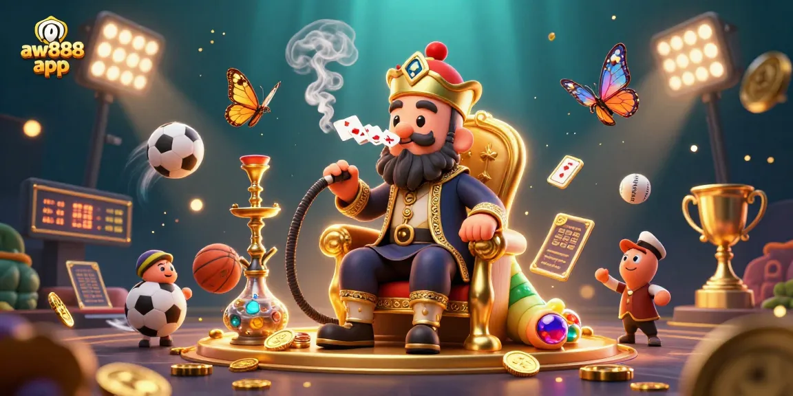 Engage with the aw888 app, experiencing exciting gameplay featuring vibrant 3D casino elements and characters.