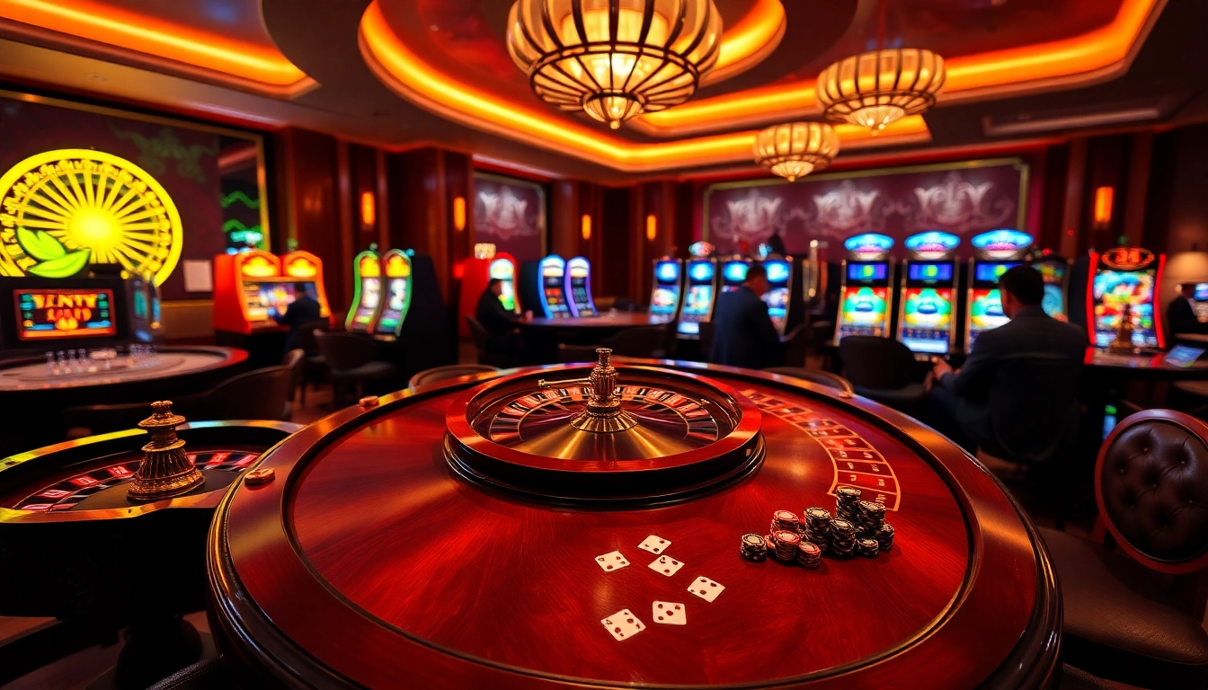 Experience the thrill of winning at 69VN casino with vibrant table games and luxurious ambiance.