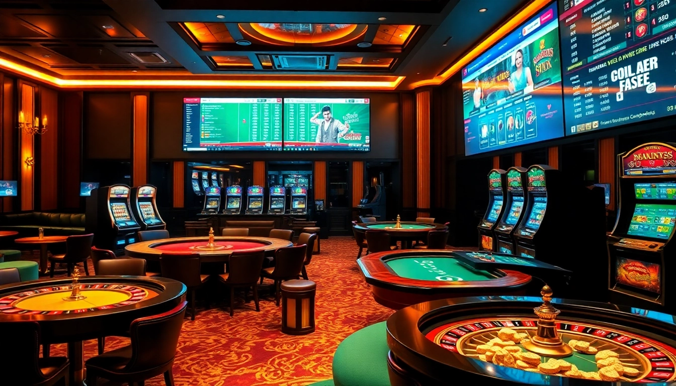 Engaging scene of melhor site de apostas do Brasil showcasing luxurious casino elements and modern betting interfaces.