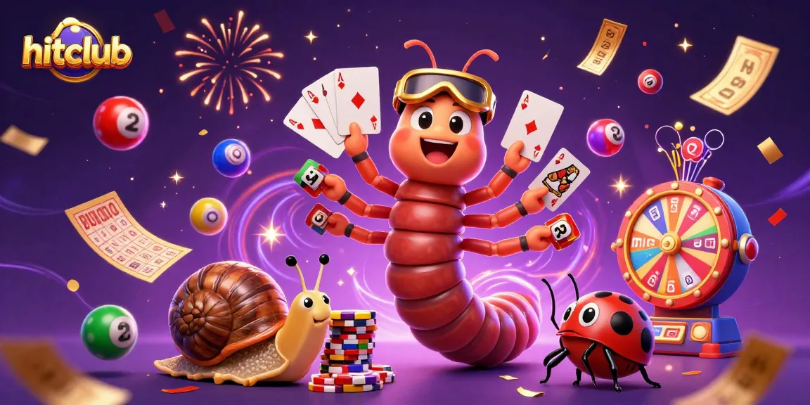 Experience the vibrant excitement of hitclub with colorful lottery elements and animated characters.