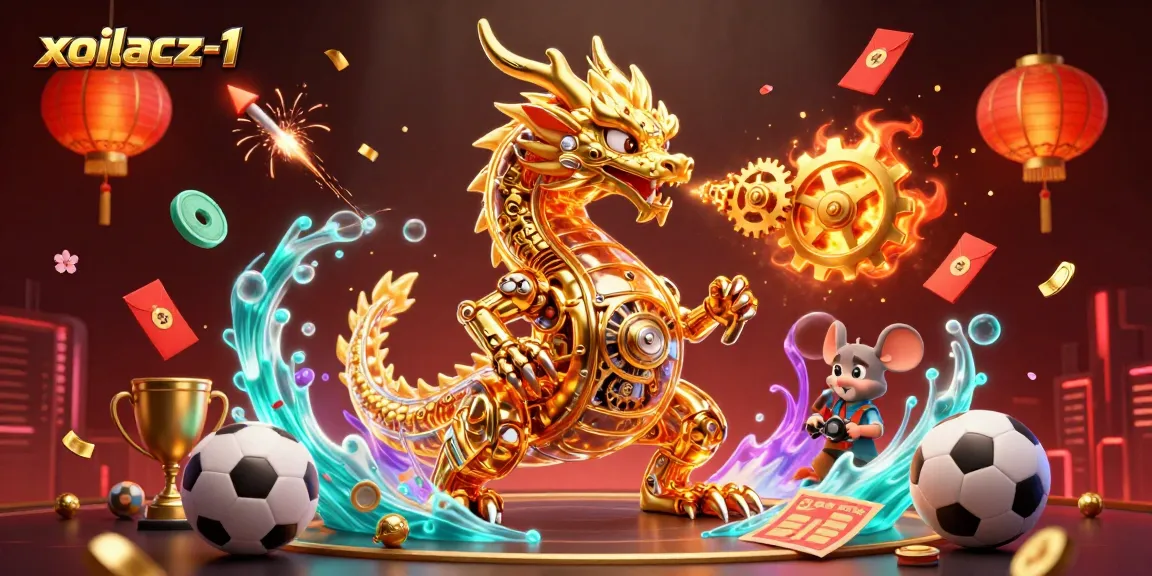 Xoilacz-1 delivers thrilling sports betting visuals with a golden dragon showcasing dynamic gaming elements.