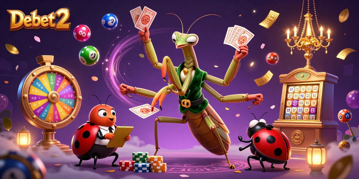Join the excitement with Debet 2 and vibrant lottery balls flying in the air!
