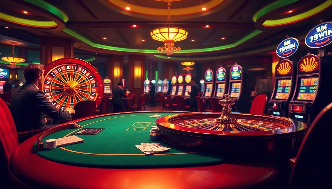 Experience the excitement of 78win with professional gamblers at an upscale casino.