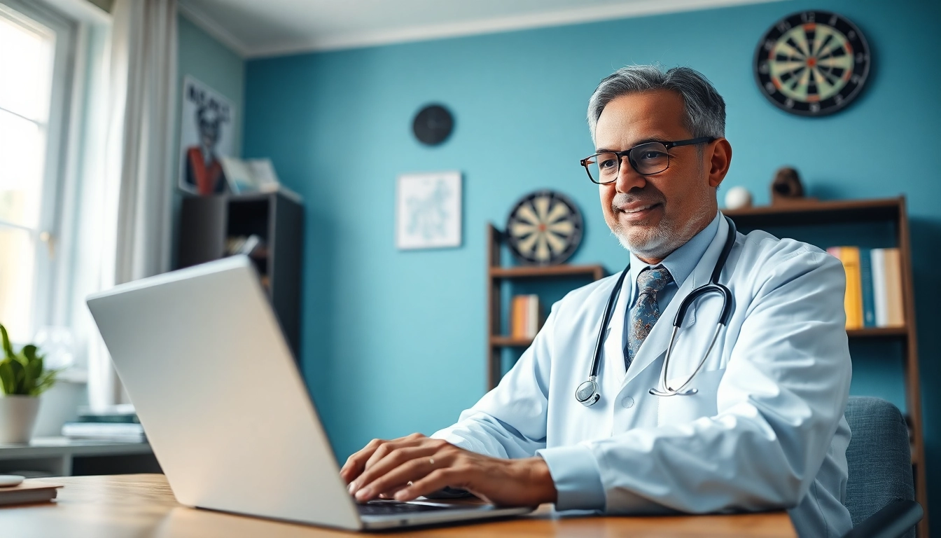 Engaging in an affordable online doctor consultation with a healthcare provider on a video call.