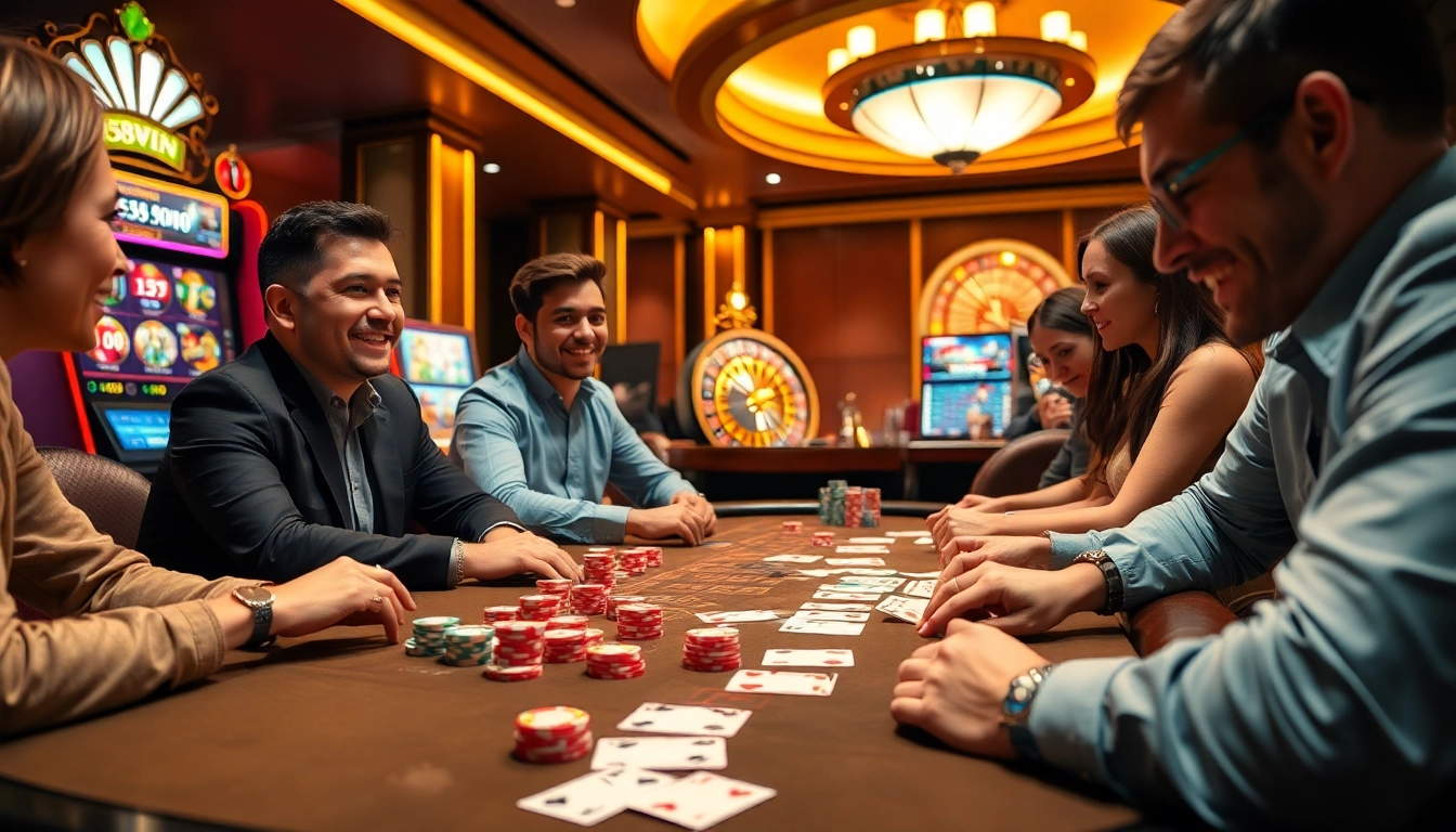 Experience the thrill of winning at 58WIN casino with vibrant slot machines and elegant poker tables.