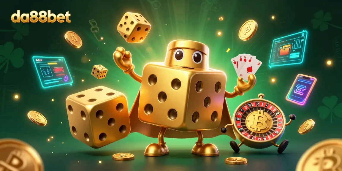 Engage with da88bet's exciting gaming world featuring vibrant animated characters and dynamic casino elements.