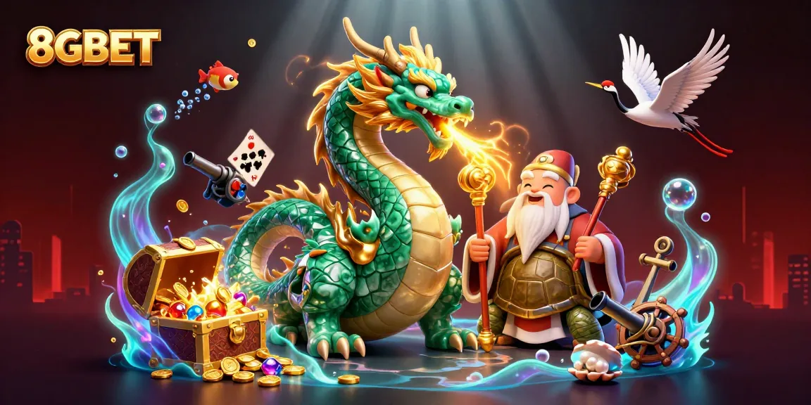 Experience thrilling adventures with 8GBET's vibrant gaming elements and magical creatures.