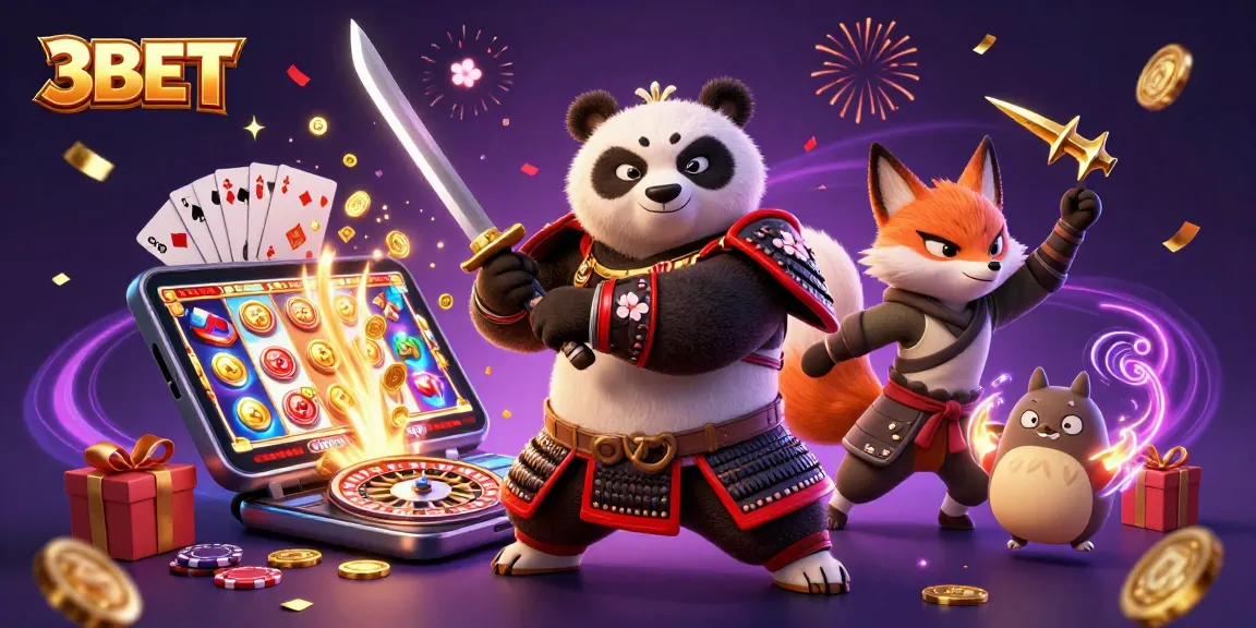 Join the excitement at 3BET with vibrant slot games and dynamic characters in action.