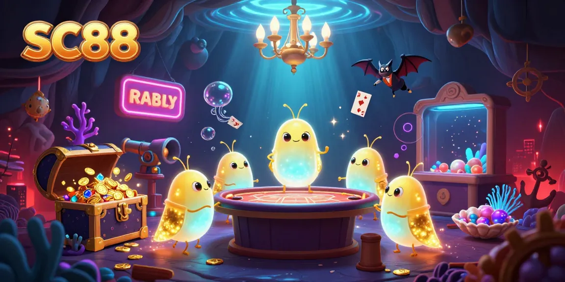 Experience winning at SC88 in a vibrant casino with glowworms and bioluminescent treasures.
