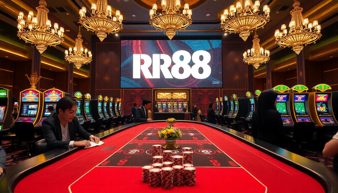Experience the thrill of winning at RR88 with luxurious casino games and vibrant atmosphere.