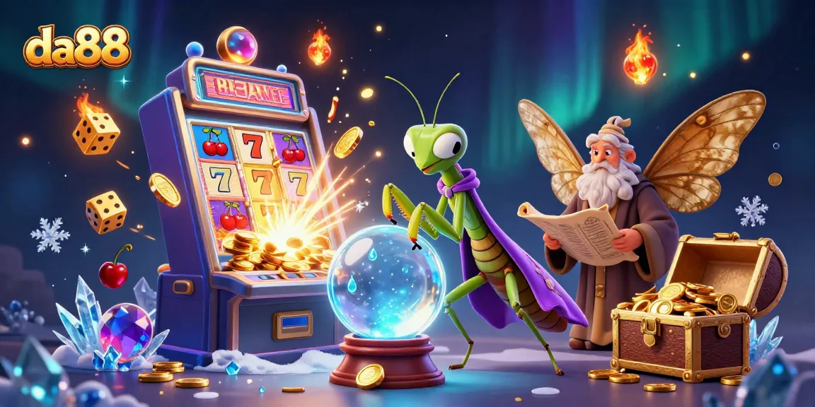 Experience the magic of da88 with a dynamic casino scene featuring vibrant characters and exciting game elements.
