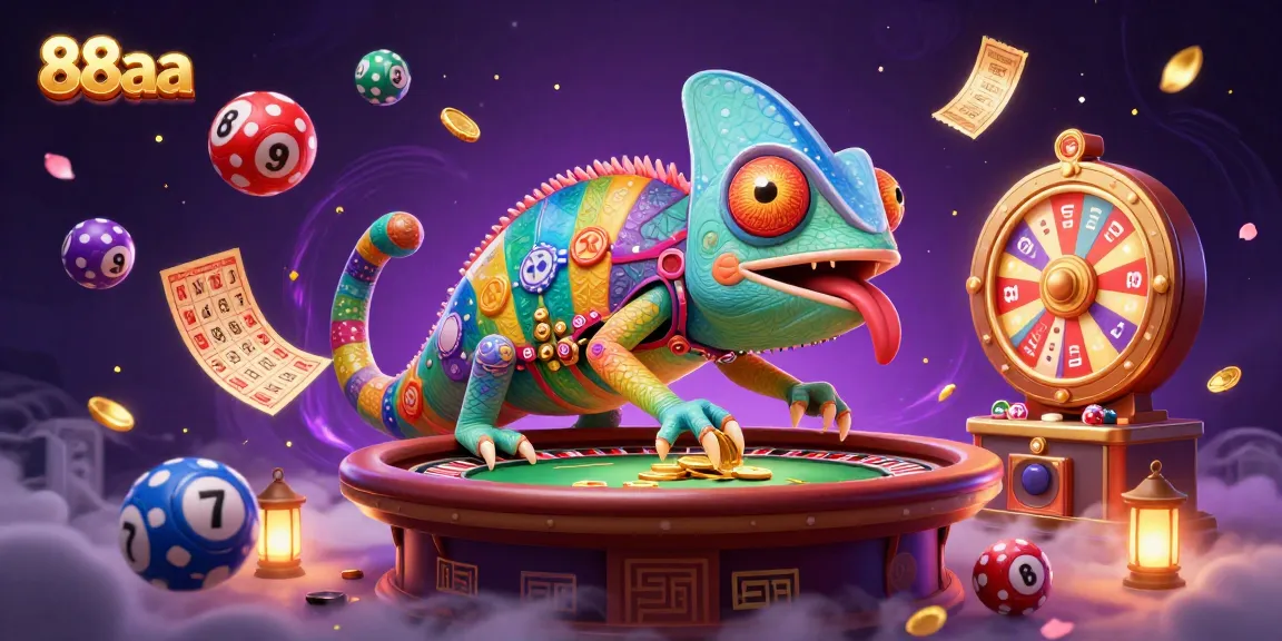 Engage in exciting games at 88aa, featuring vibrant casino illustrations and dynamic gaming elements.