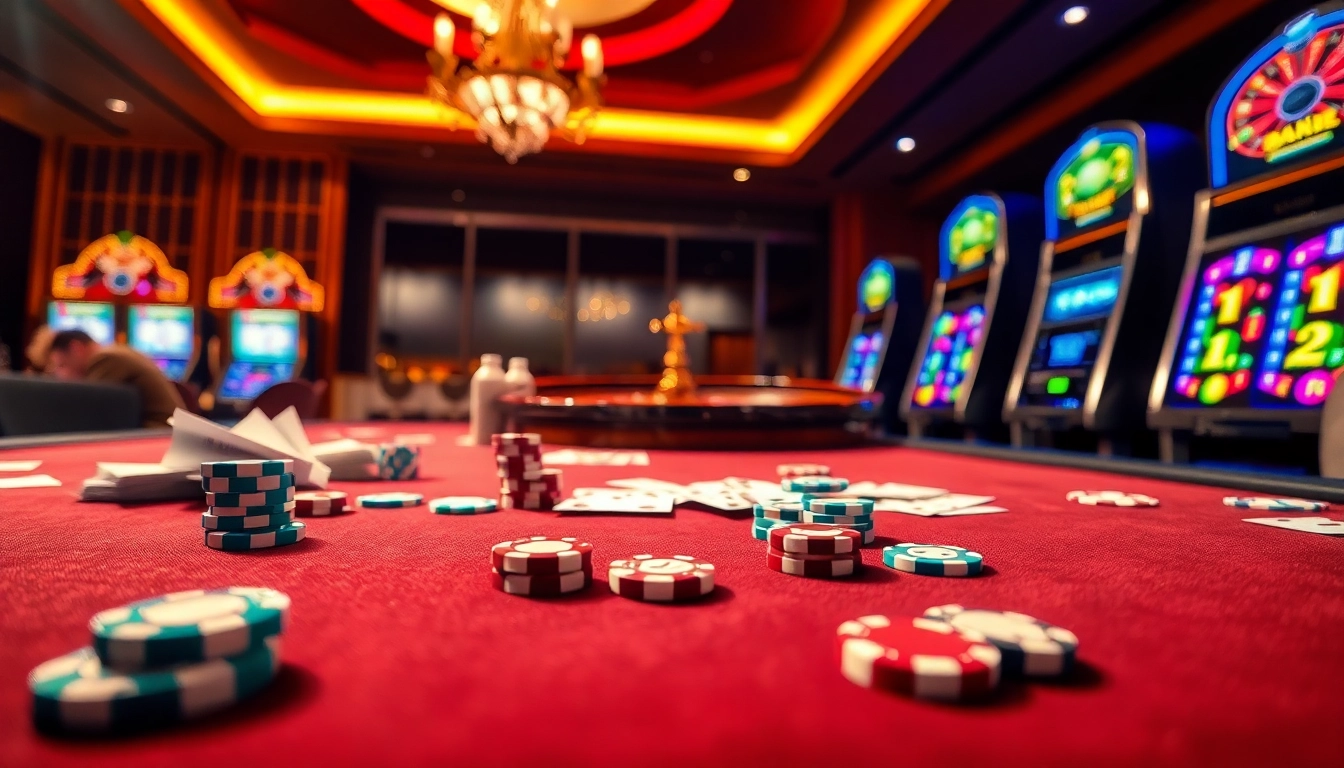Experience thrilling gameplay at SHBET's vibrant casino table with cards and chips