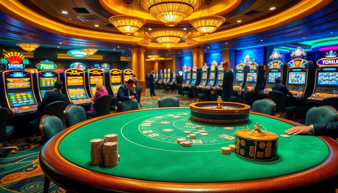 Players strategizing around a luxurious poker table at sunwin19.cn.com casino, showcasing excitement.
