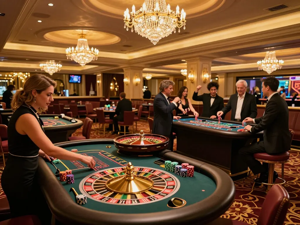 Engaged player at a roulette table in a luxurious casino showcasing the excitement of 99ok gaming.
